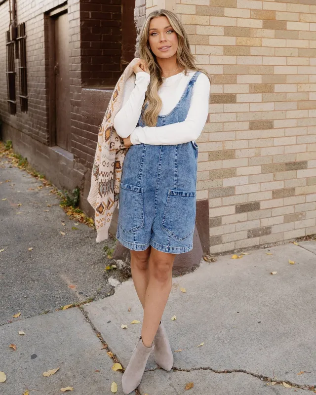 Jett Pocket Denim Romper made by Zulily