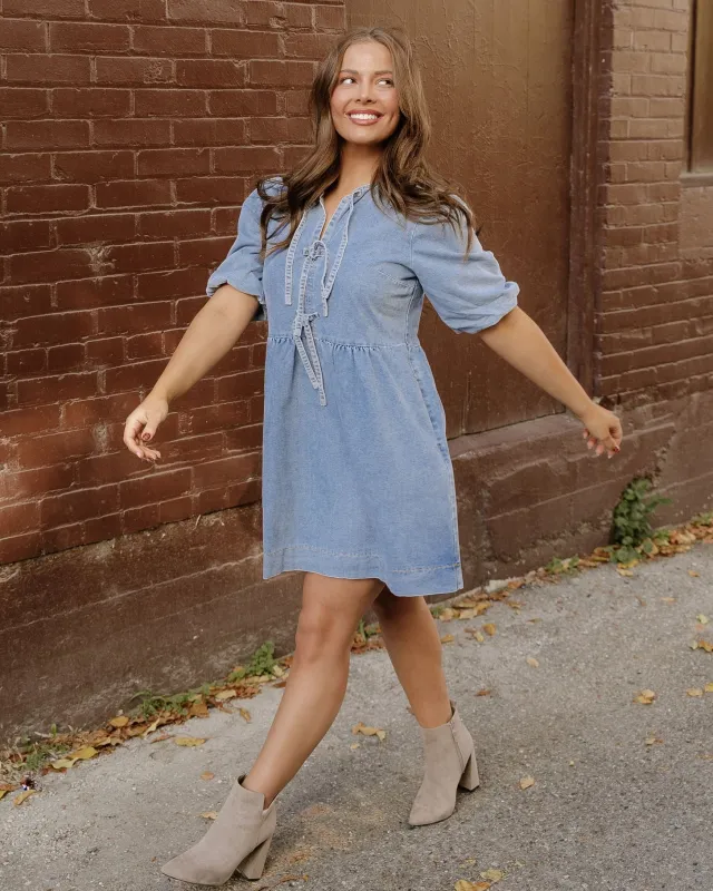 Fallon Denim Dress made by Zulily