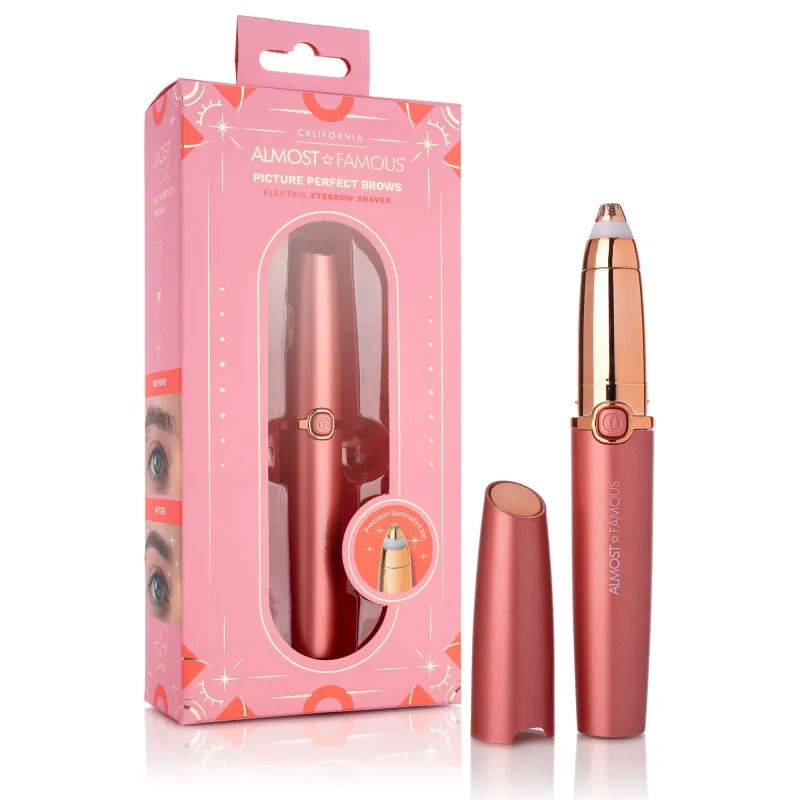 "perfect Brows" Eyebrow Trimmer with Precision LED Tip - Coral made by Almost Famous