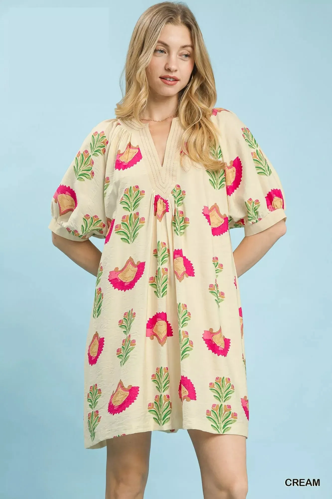 Umgee Abstract Print Mini Dress sold by Zulily