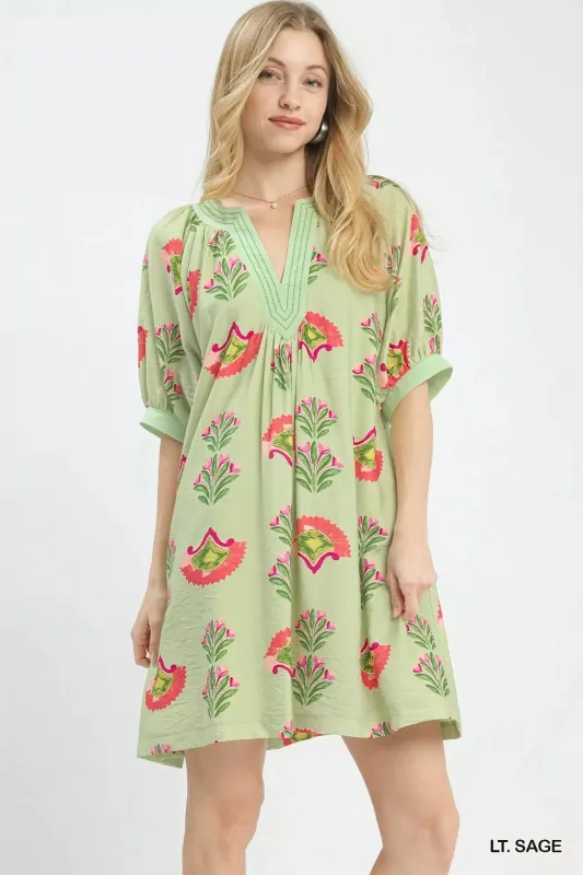 Umgee Abstract Print Mini Dress made by Zulily