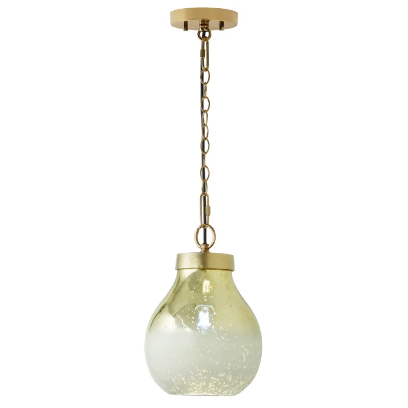River of Goods Hanging Pendant Lamp - Gold & Cream made by Zulily