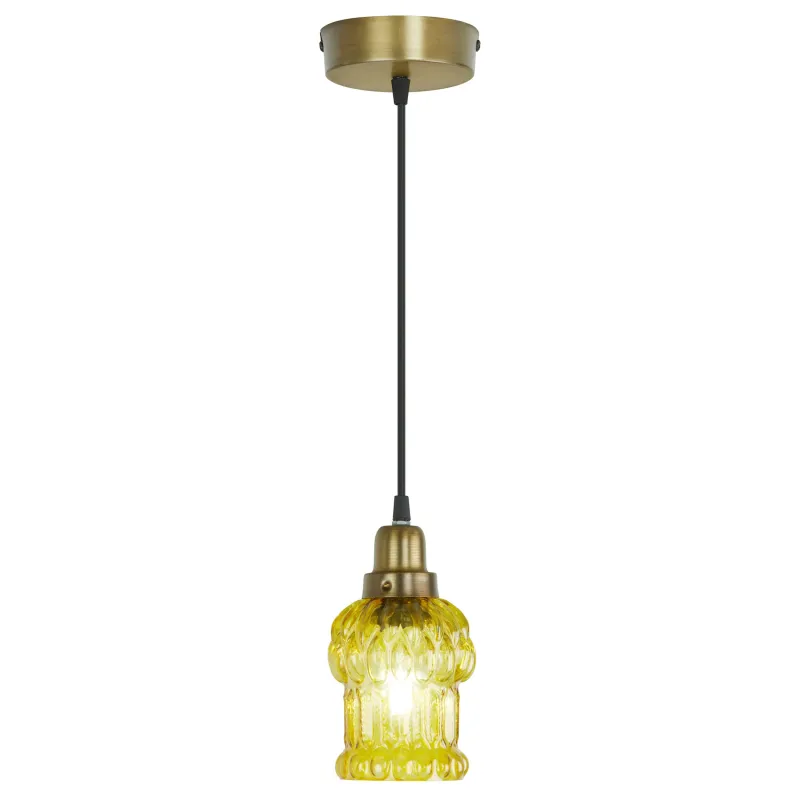 River of Goods Light Delphine Glass and Metal Pendant made by Zulily