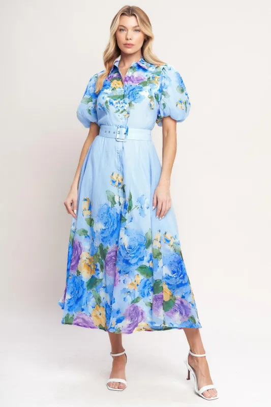 Springtime Sweetheart Woven Midi Dress made by Flying Tomato
