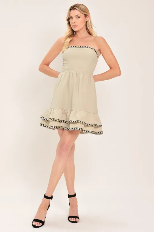 Oasis Nights Woven Mini Dress made by Flying Tomato