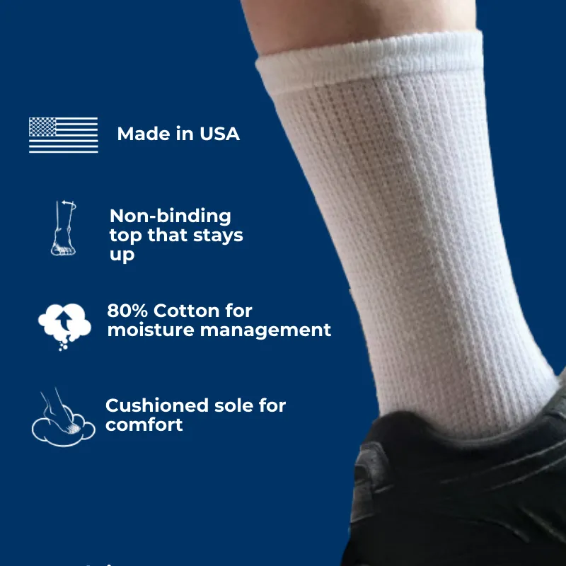 Women's Cotton Diabetic Crew Socks (6 Pair) sold by Zulily product image thumbnail 2