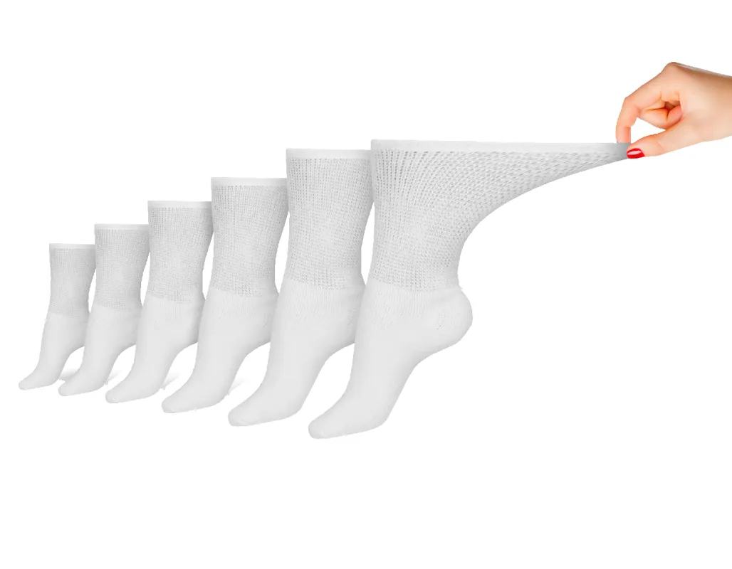 Women's Cotton Diabetic Crew Socks (6 Pair) made by Zulily
