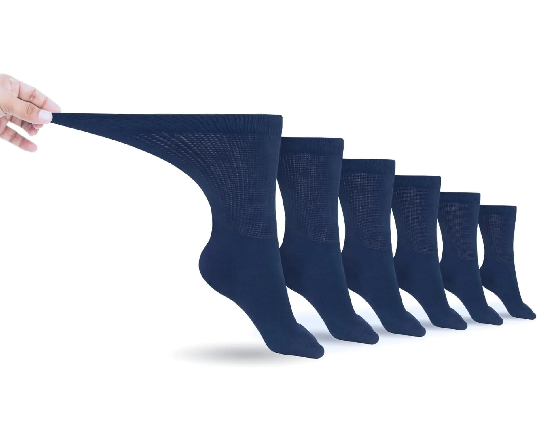 Non-binding Cotton Diabetic Crew Socks (6-pair Pack) sold by Zulily product image thumbnail 5