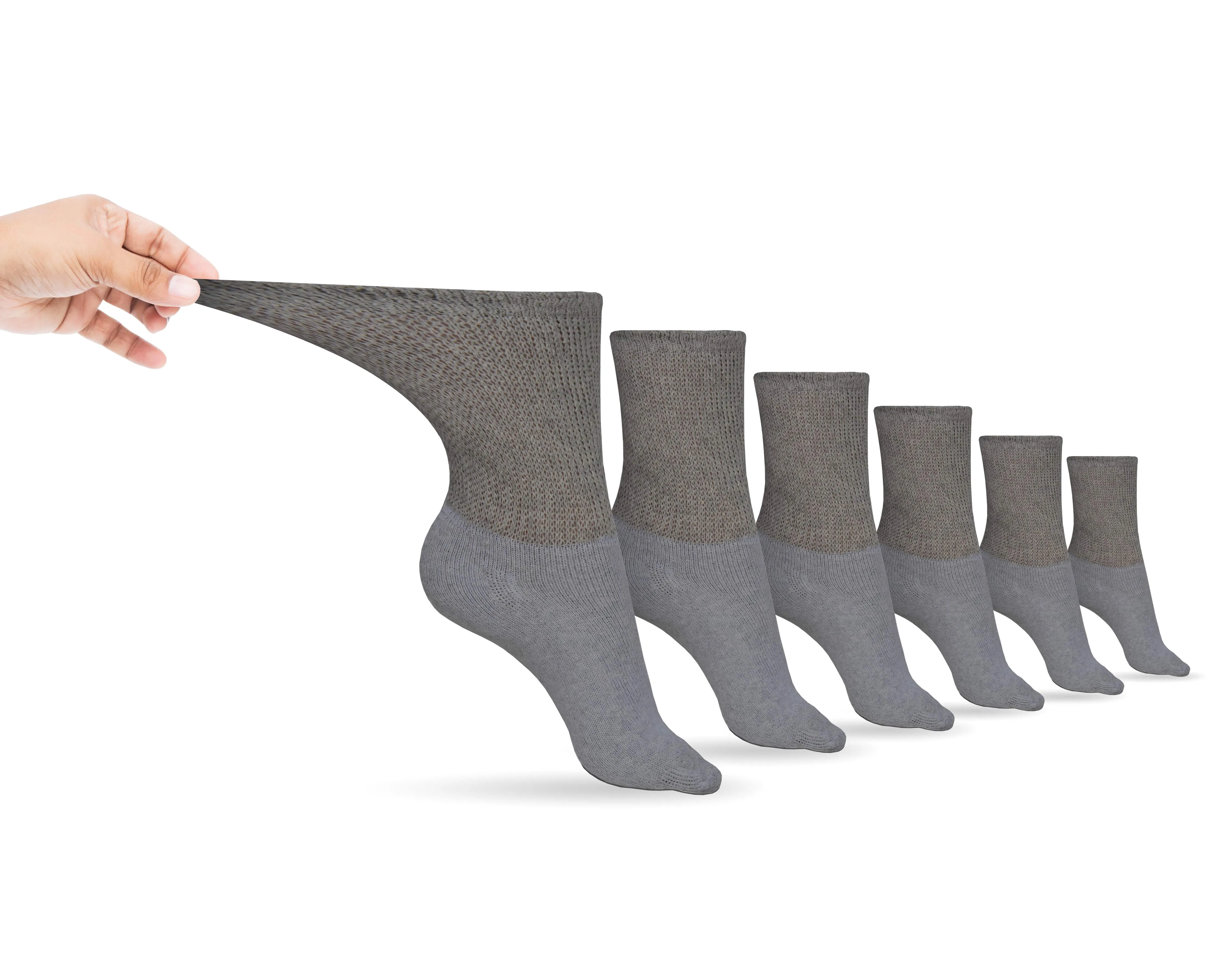 Non-binding Cotton Diabetic Crew Socks (6-pair Pack) sold by Zulily product image thumbnail 3