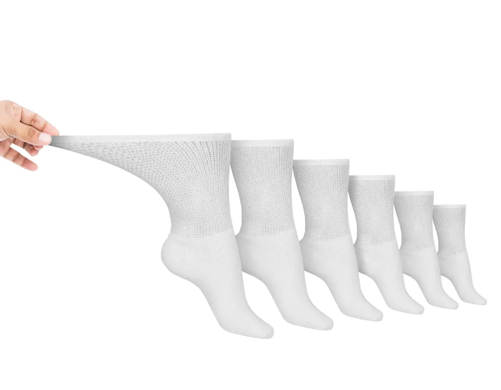 Non-binding Cotton Diabetic Crew Socks (6-pair Pack) made by Zulily