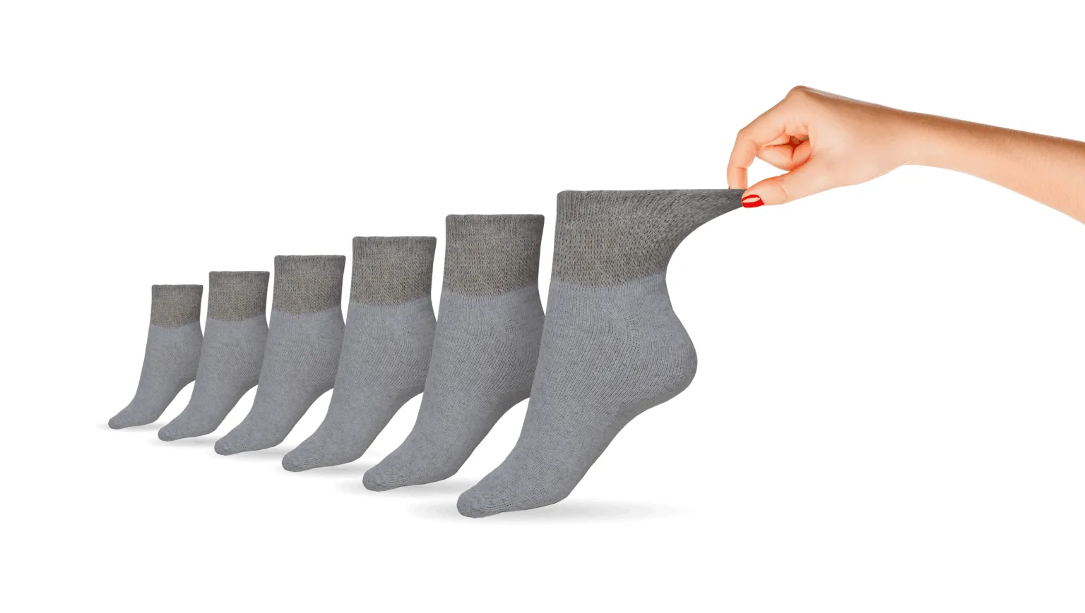 Women's Cotton Diabetic Ankle Socks (6 Pair) sold by Zulily product image thumbnail 3