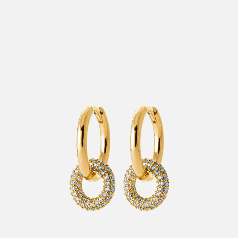 Aura Pave Hoop Earrings made by Zulily