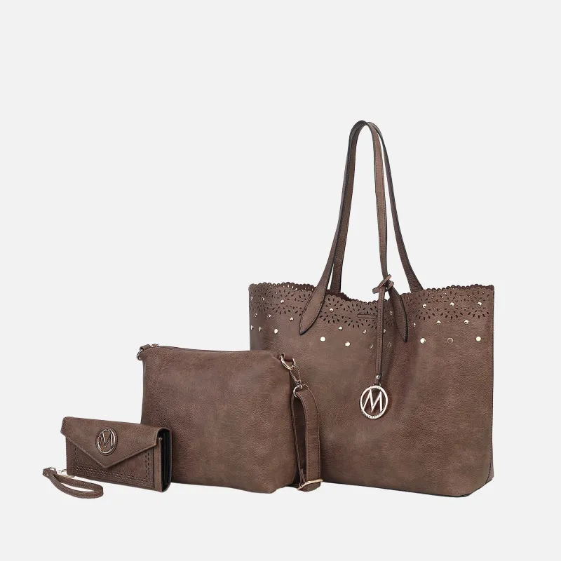 Mariahna 3 Pcs Shopper Tote, crossbody and Wallet made by Zulily