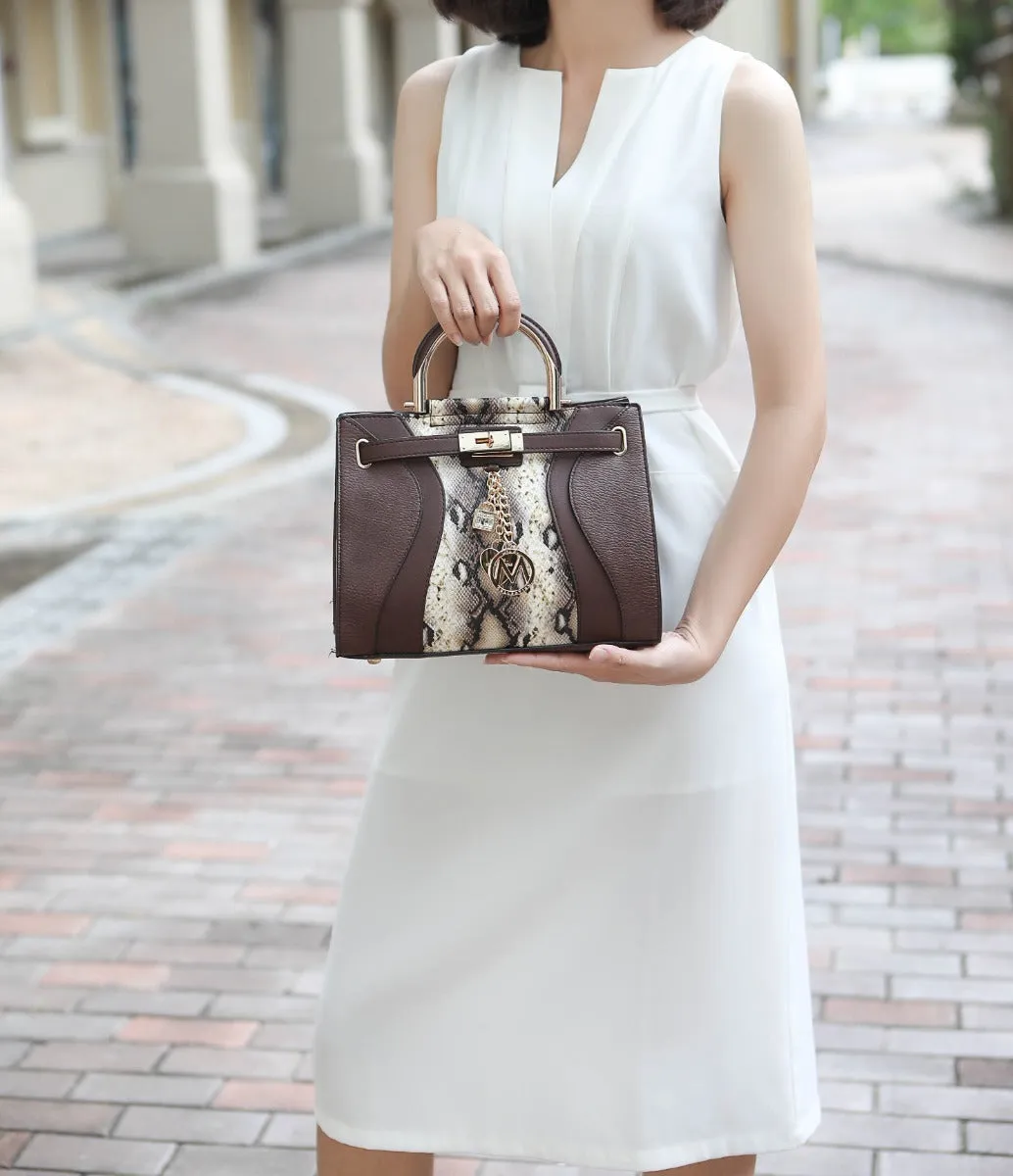 Cassia Snake embossed Satchel Bag sold by Zulily product image thumbnail 2