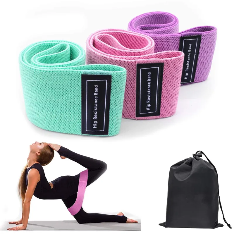 3pcs Resistance Bands For Legs And Butt; Home Yoga Exercise Workout Sports Fitness Accessories made by Zulily