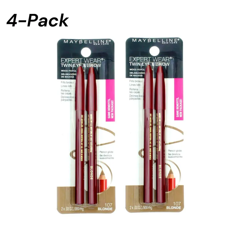 Maybelline Expert Eyes Brow And Eye Pencil, Blonde [107], 0.03 oz (Pack of 4) made by Zulily