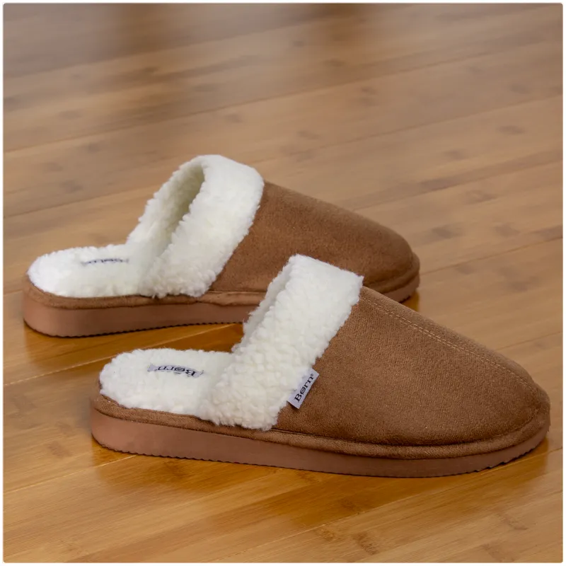 Born Men's Faux Suede and Sherpa Scuff Slippers made by Born
