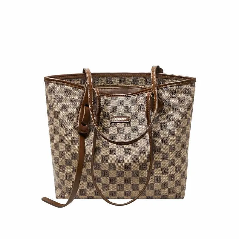 Vintage Checkered Commuter Tote Bag made by Zulily