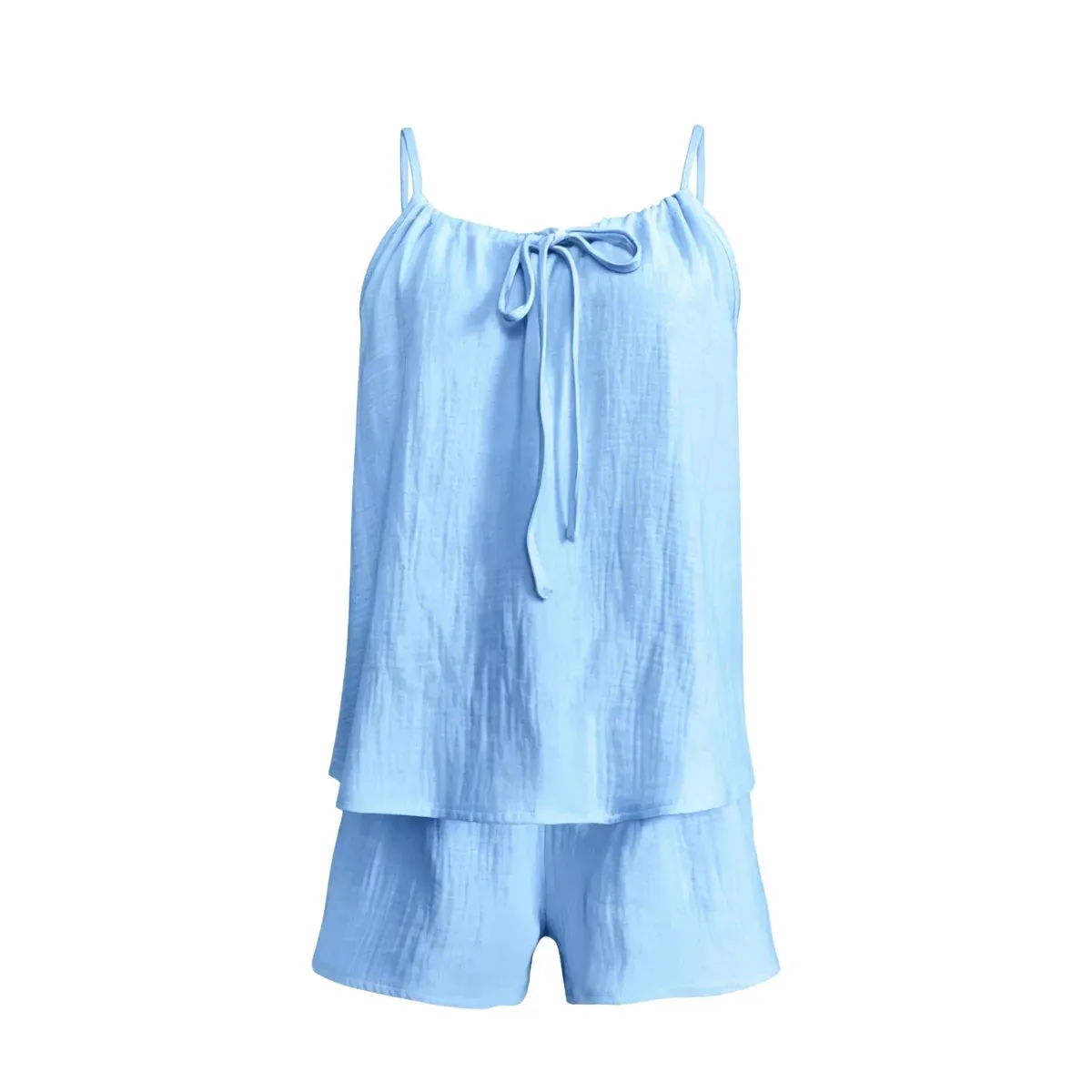 Women's Drawstring Front Gauze Sleep Set sold by Zulily product image thumbnail 4