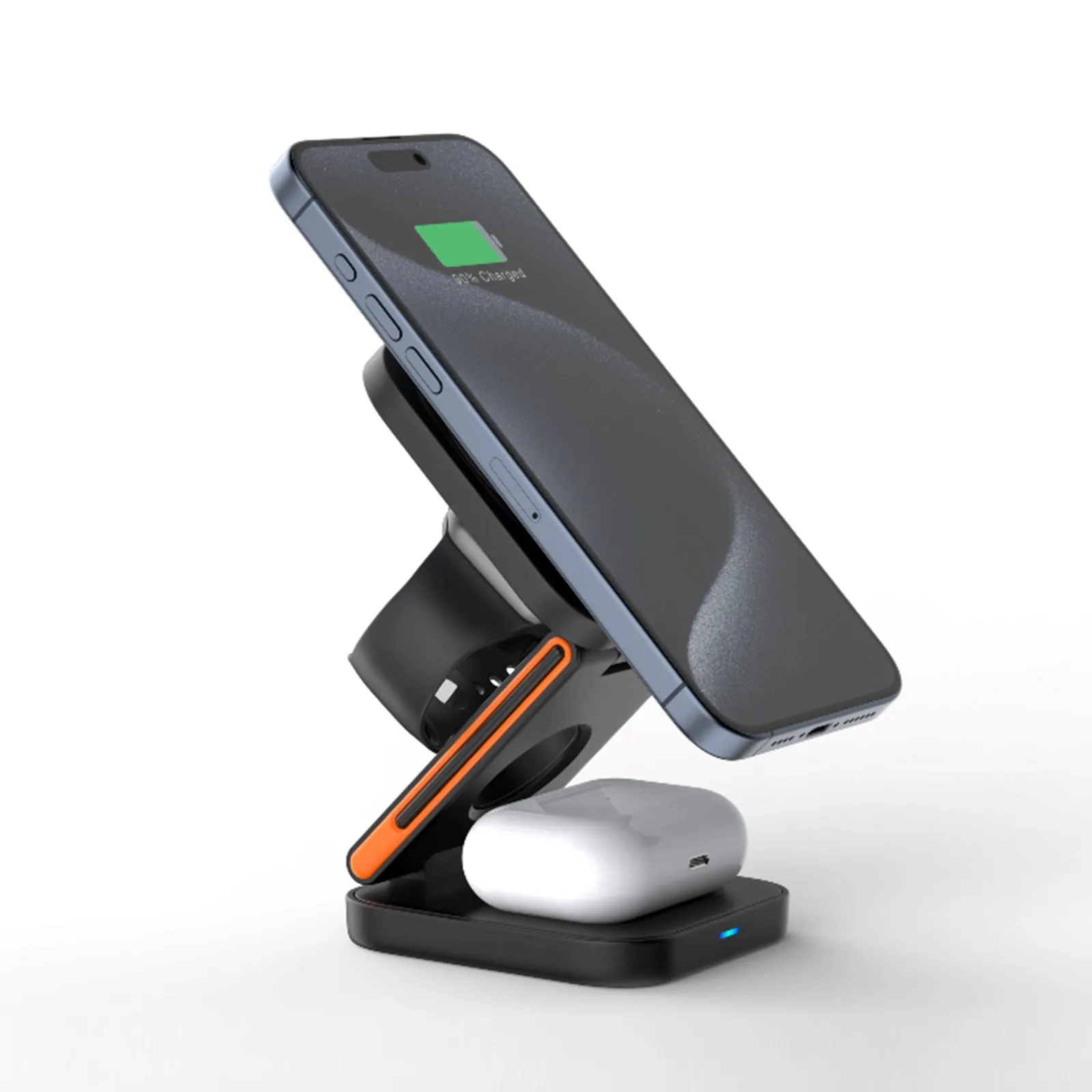 FlexiTrip Foldable Wireless Charger – Compact, Fast Charging, Portable Design for iPhone, Android, and Qi-Enabled Devices sold by Zulily product image thumbnail 2