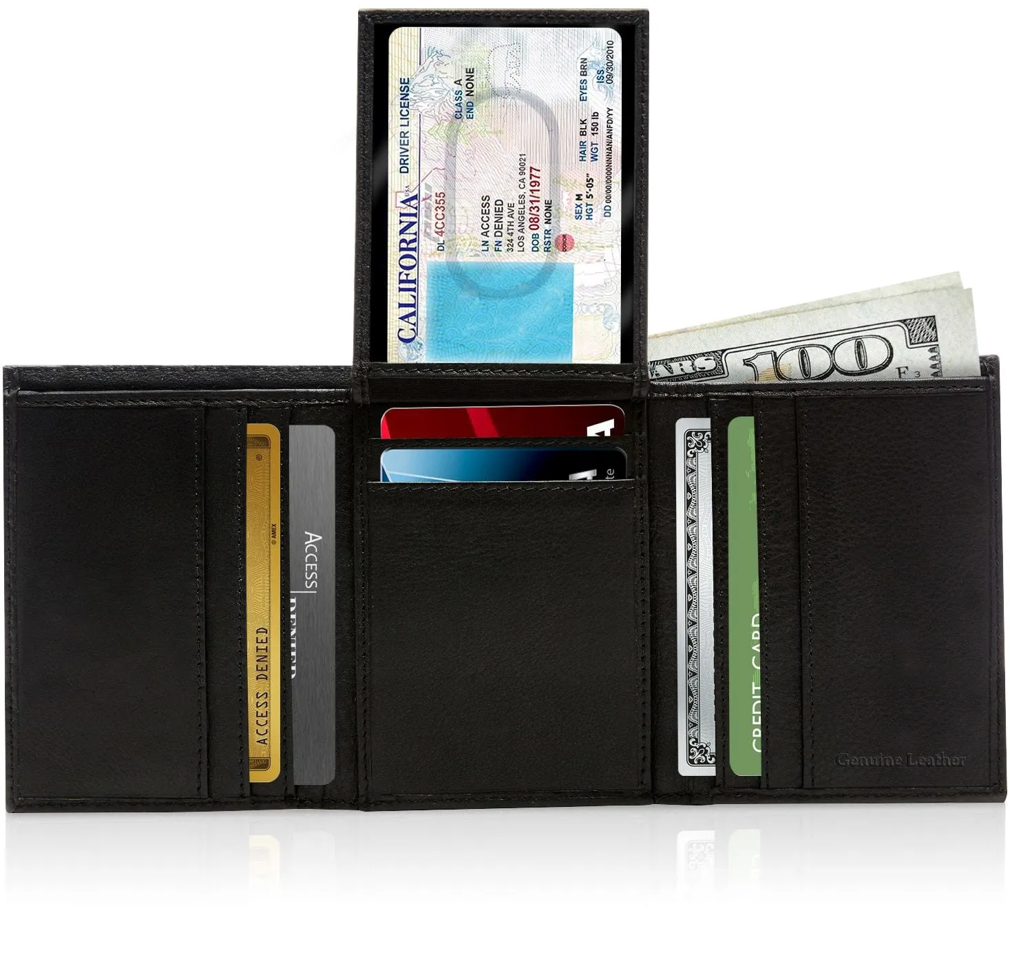 Trifold Wallet With Flip-Up ID sold by Zulily