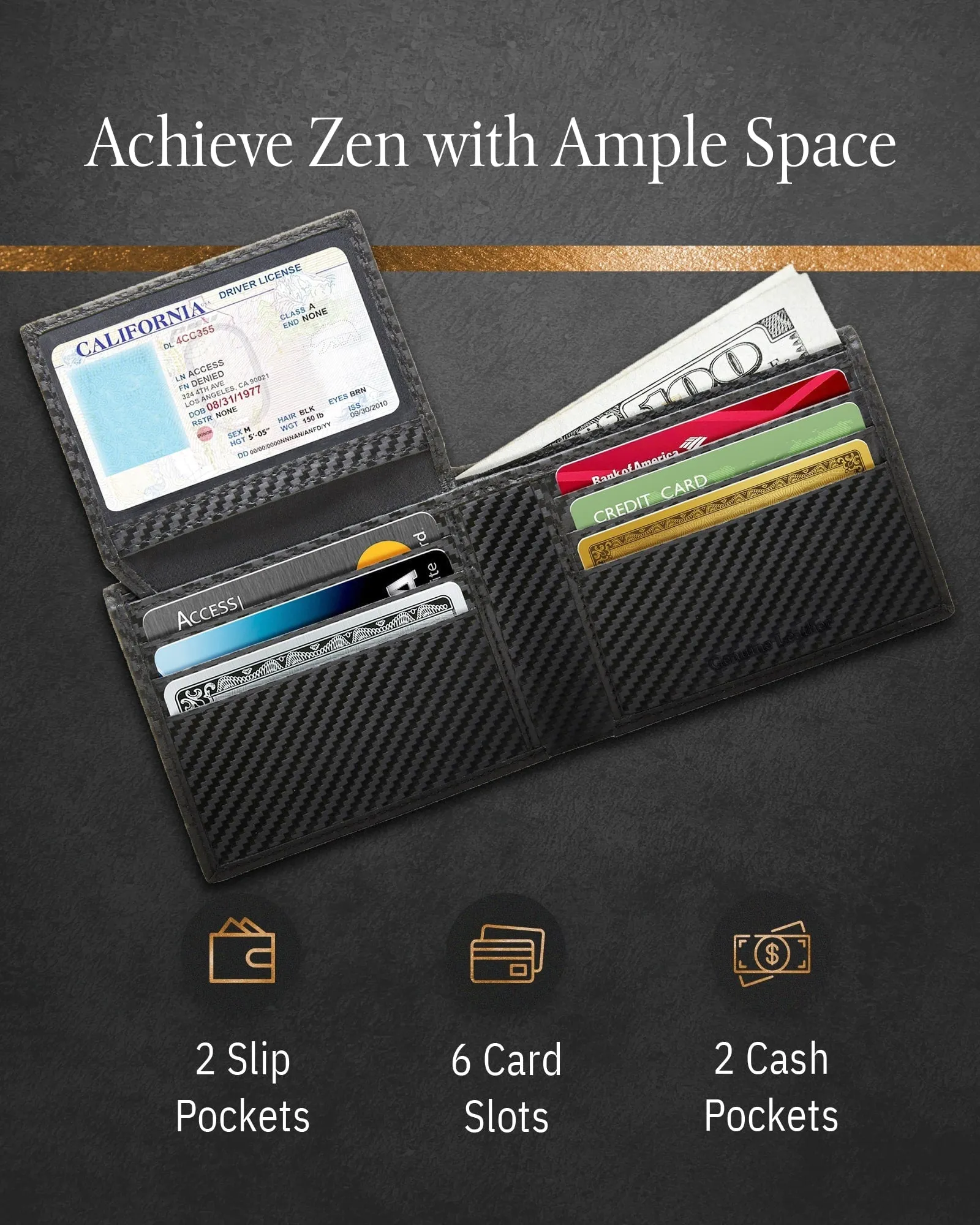 Bifold Wallet With Flip-Up ID Window sold by Zulily product image thumbnail 5