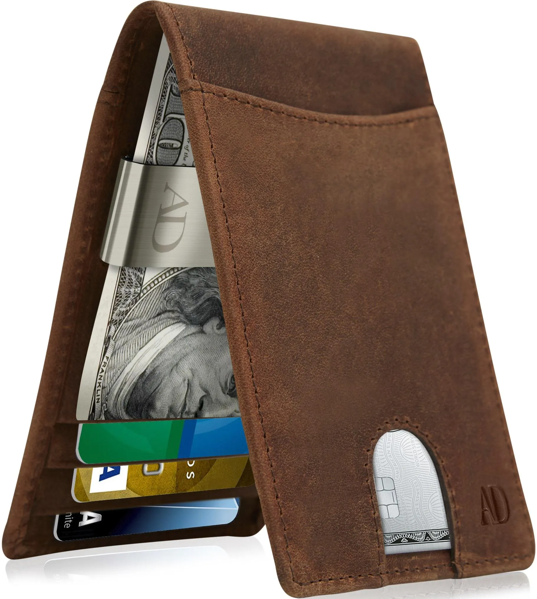 Slim Money Clip Bifold Wallet sold by Zulily
