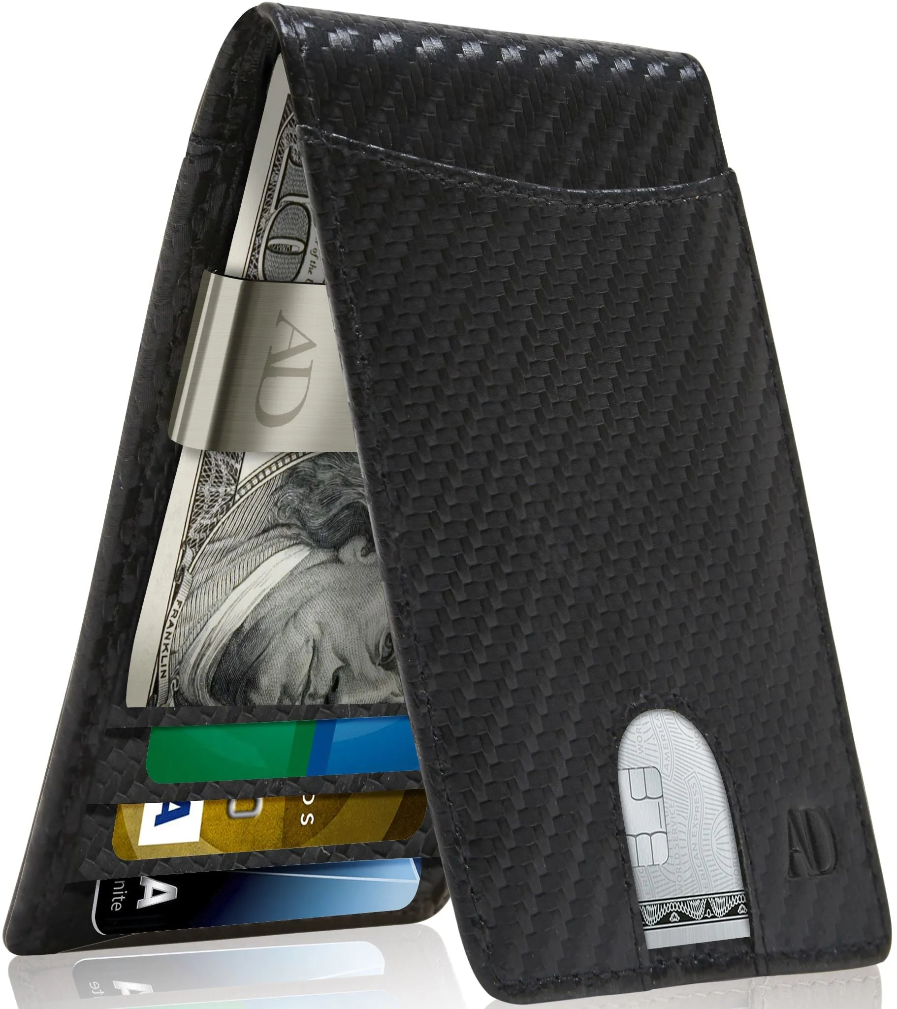 Slim Money Clip Bifold Wallet sold by Zulily product image thumbnail 2