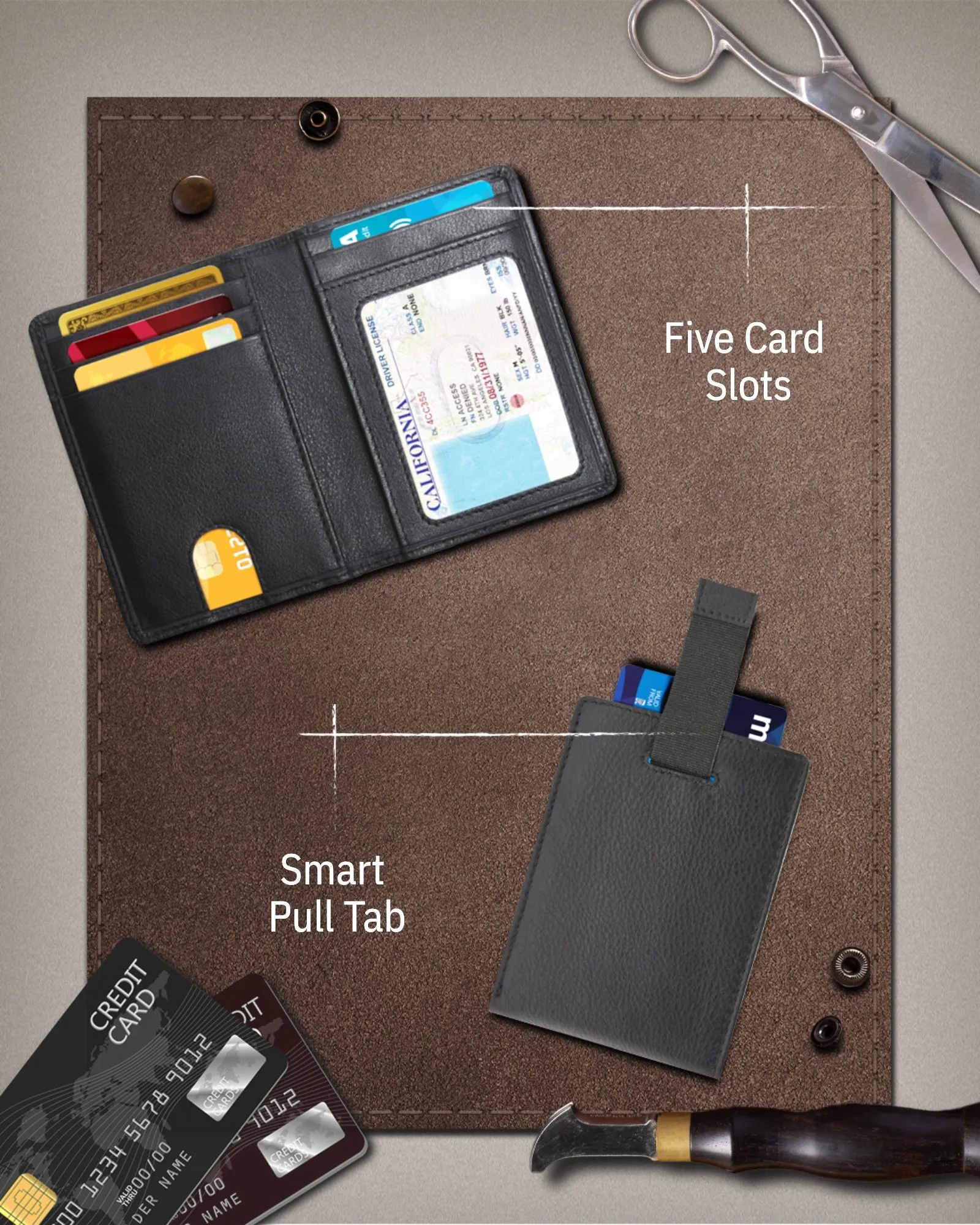 Slim Bifold Wallet With Pull Strap sold by Zulily product image thumbnail 4