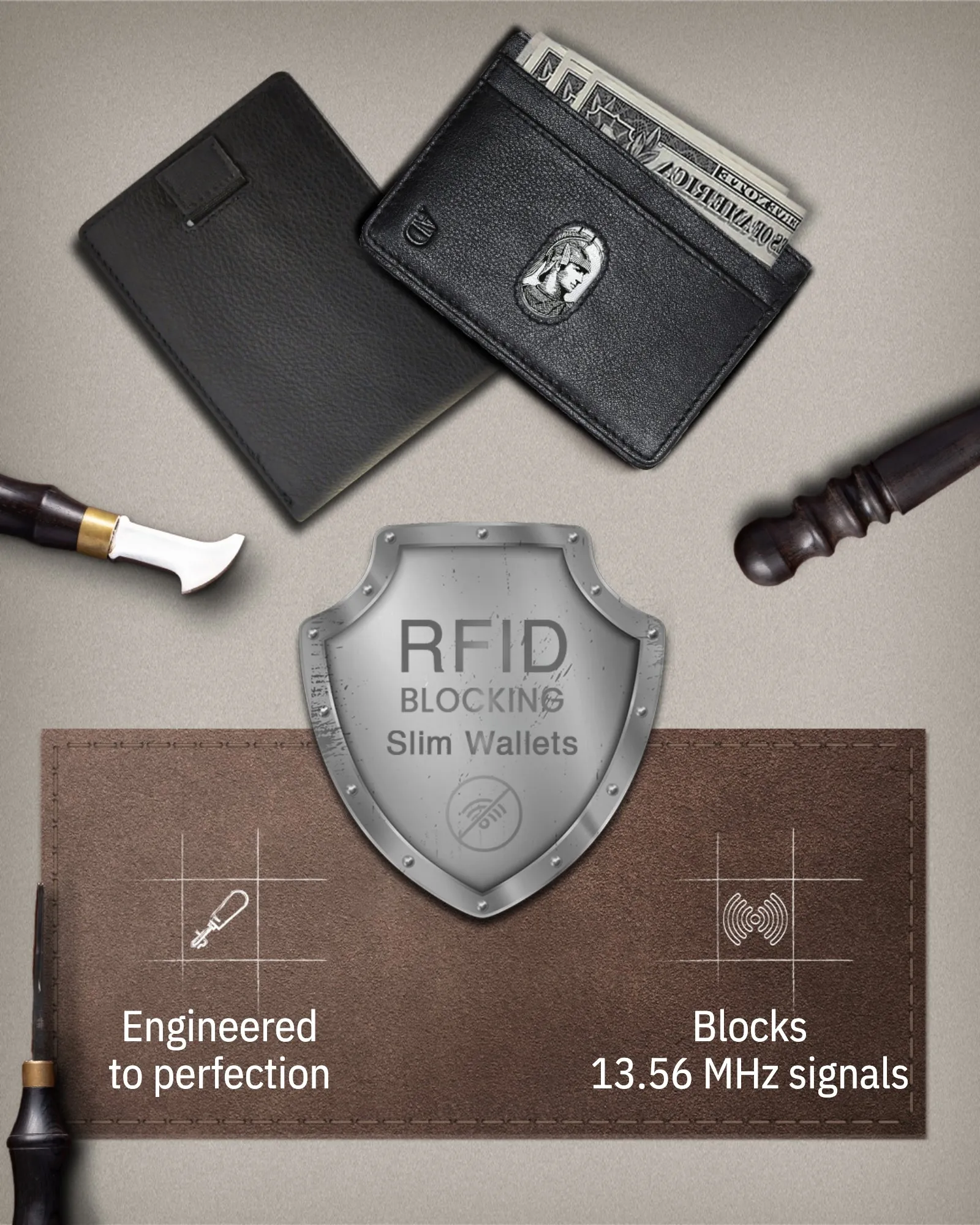 Slim Bifold Wallet With Pull Strap sold by Zulily product image thumbnail 5