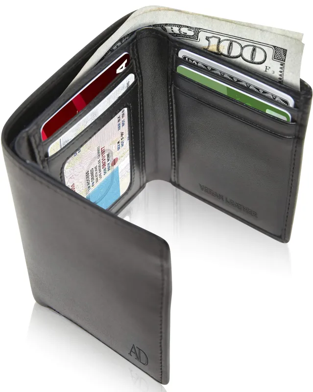 Vegan Trifold Wallet With ID Window made by Zulily