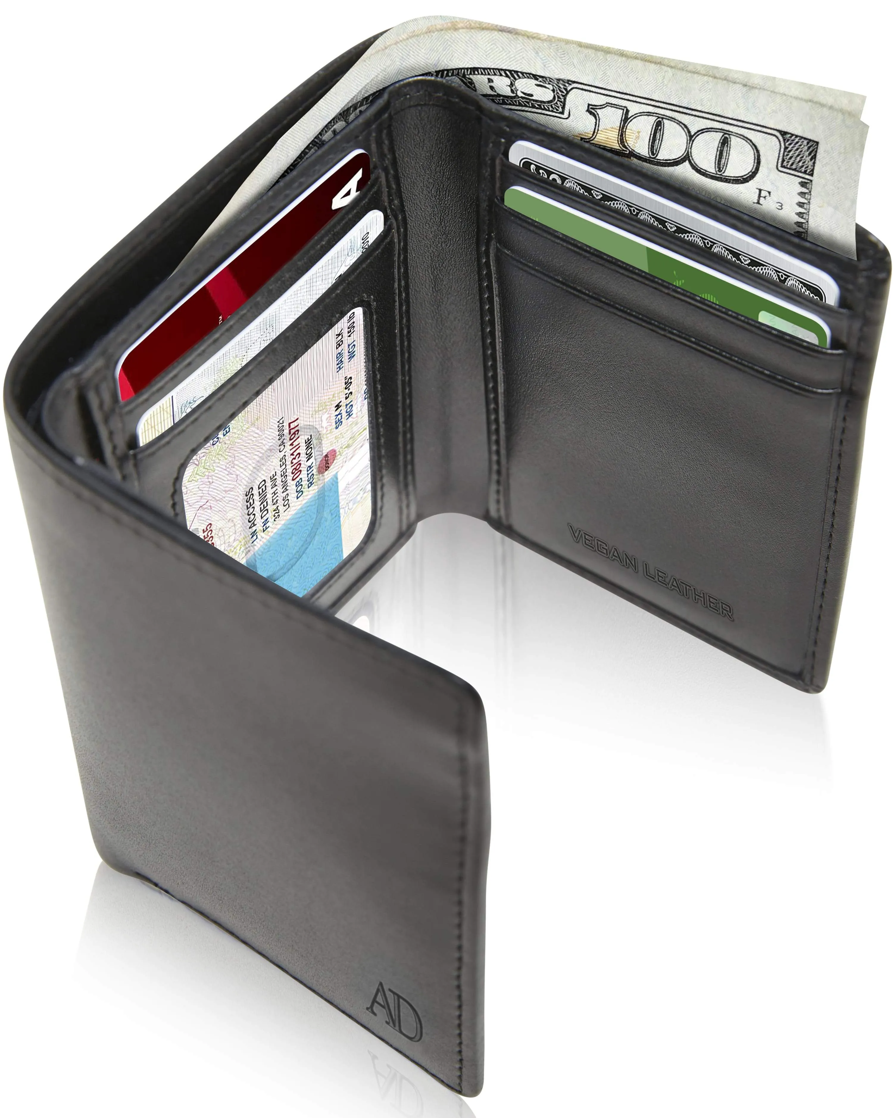 Vegan Trifold Wallet With ID Window sold by Zulily