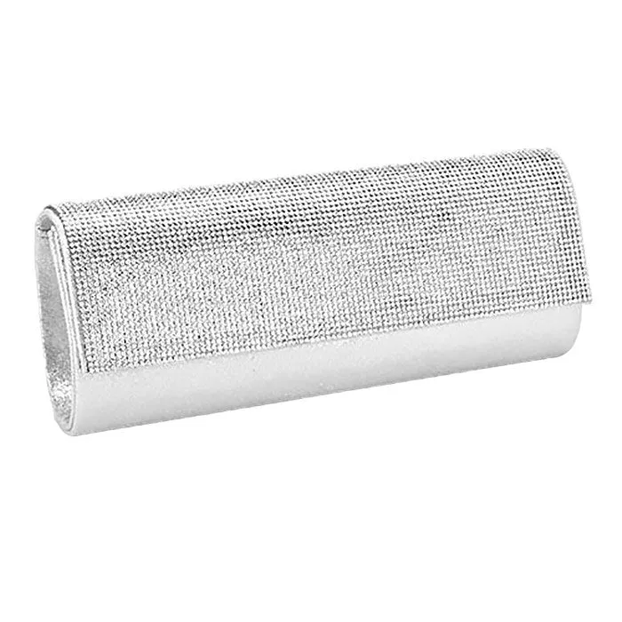 Crystal Cover Shimmery Evening Clutch Bag Metal Chain Strap sold by Zulily product image thumbnail 3