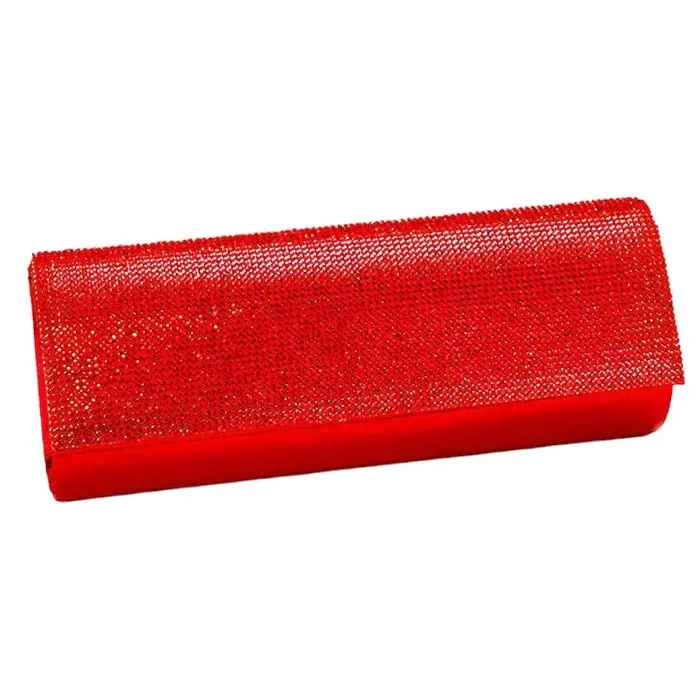 Crystal Cover Shimmery Evening Clutch Bag Metal Chain Strap sold by Zulily product image thumbnail 4
