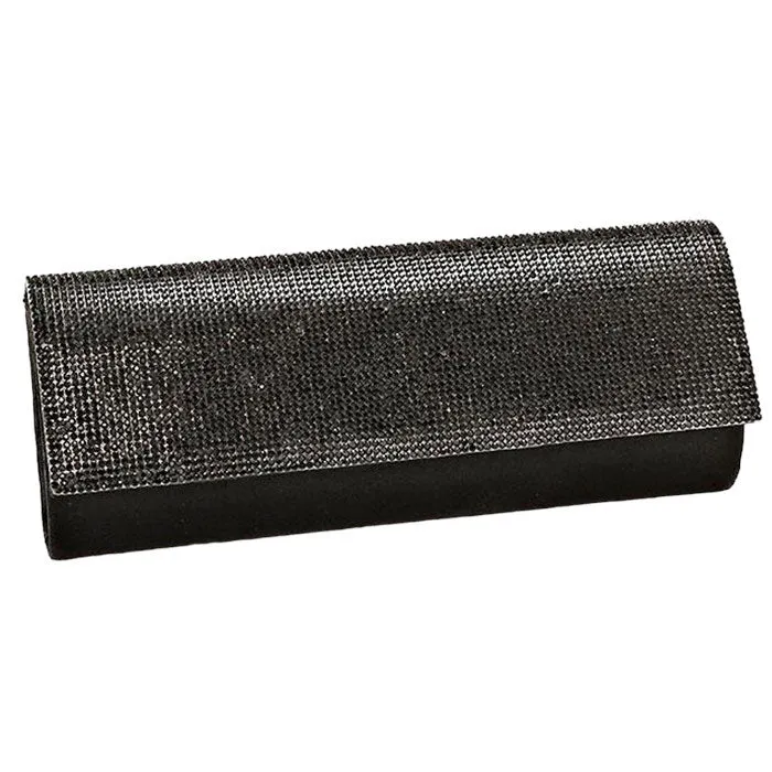 Crystal Cover Shimmery Evening Clutch Bag Metal Chain Strap sold by Zulily