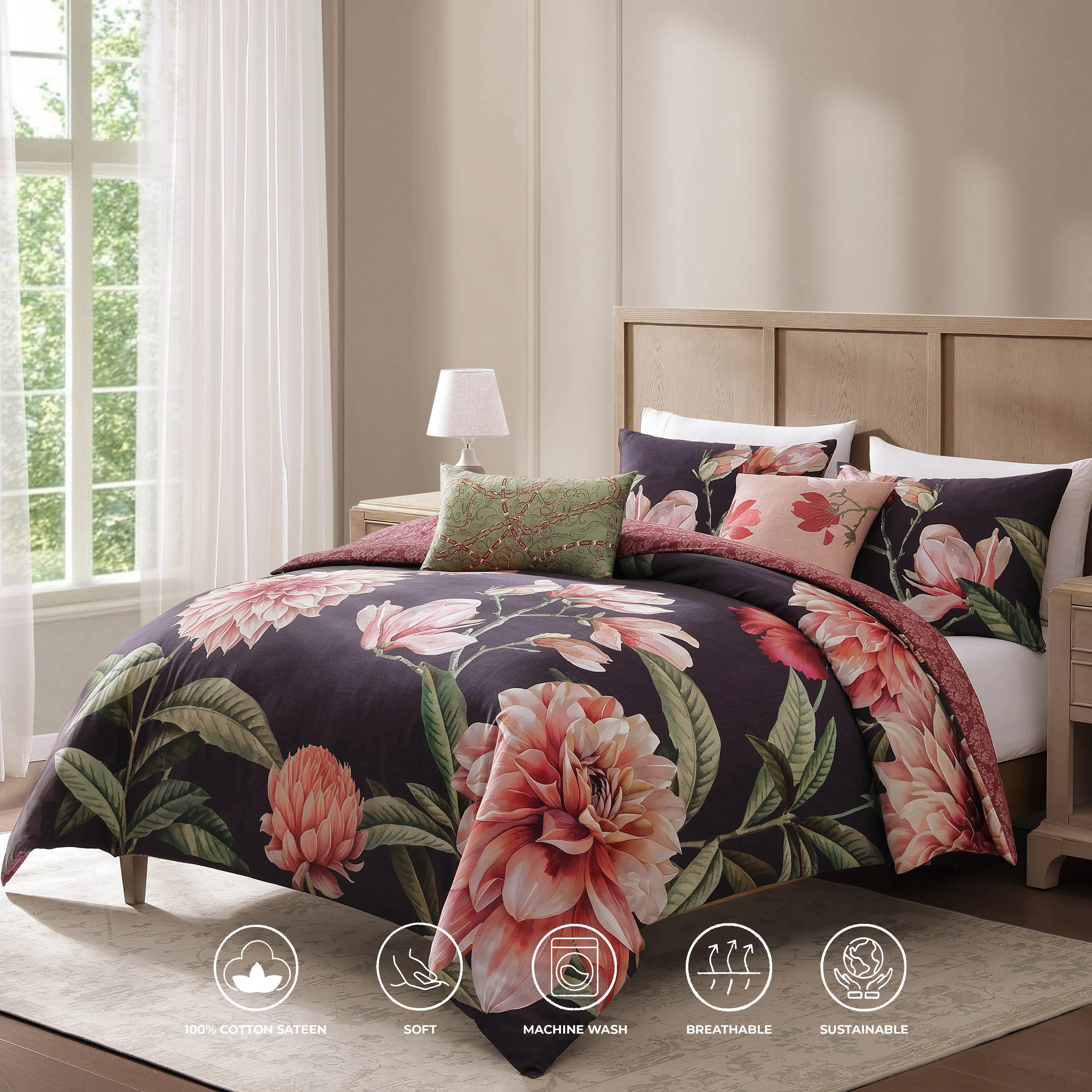 Bebejan Blush Serenade 5 Piece Reversible Comforter Set sold by Zulily product image thumbnail 2