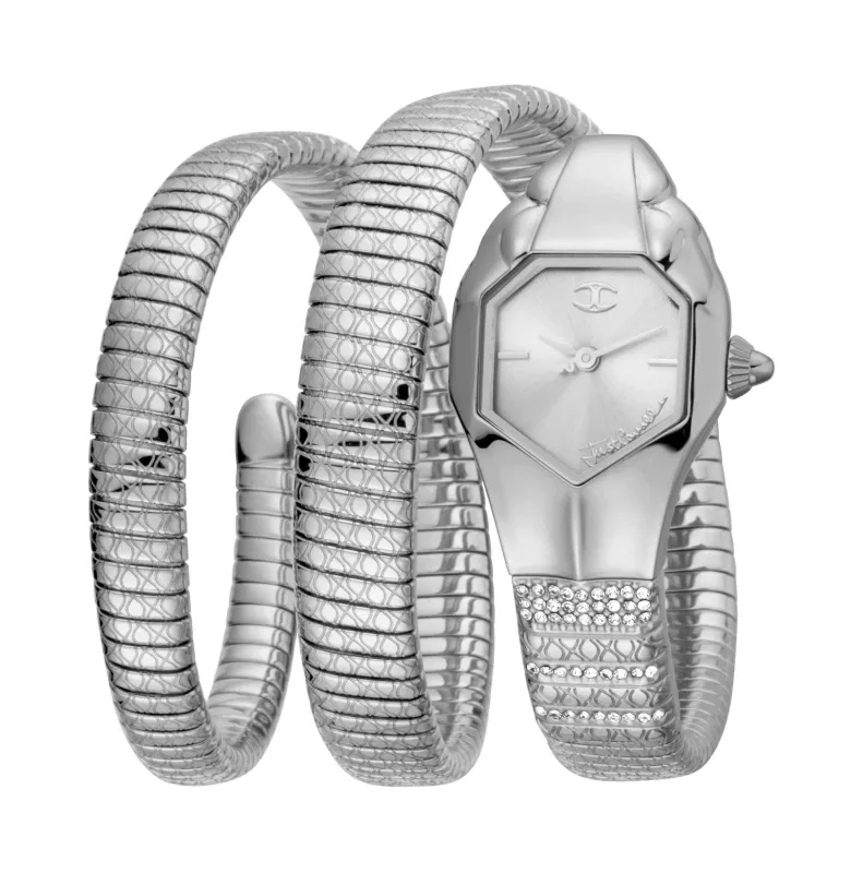 Just Cavalli Women's Just Glam EVO 1 Silver Dial Stainless Steel Bracelet Watch Jc1l112m0015 made by Just Cavalli