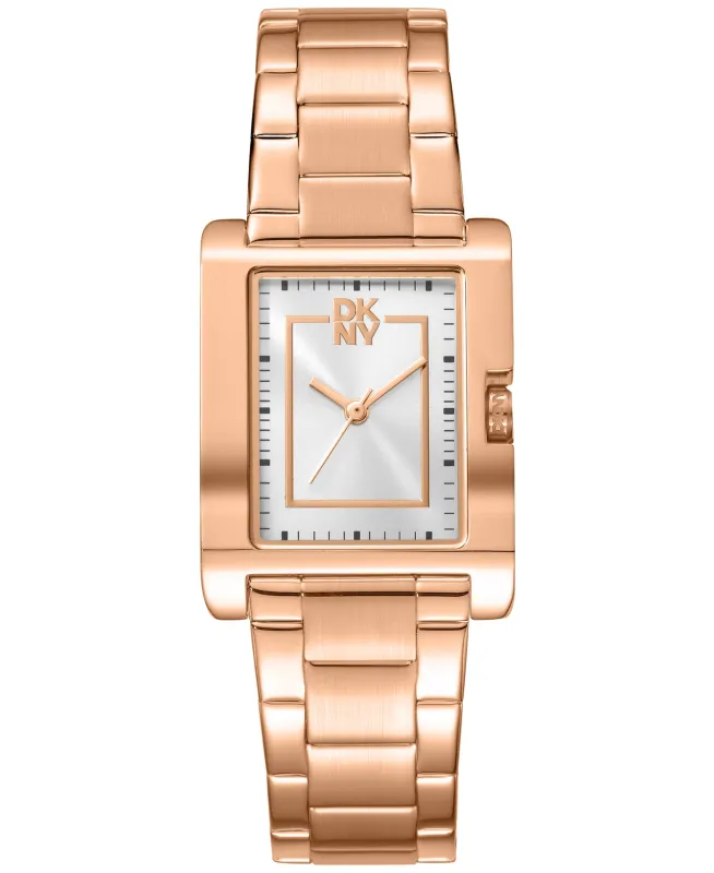 Dkny Women Watch, Rose Gold Color Case, Silver Dial, Rose Gold Color Metal Bracelet, 3 Hands, 3 Atm made by DKNY