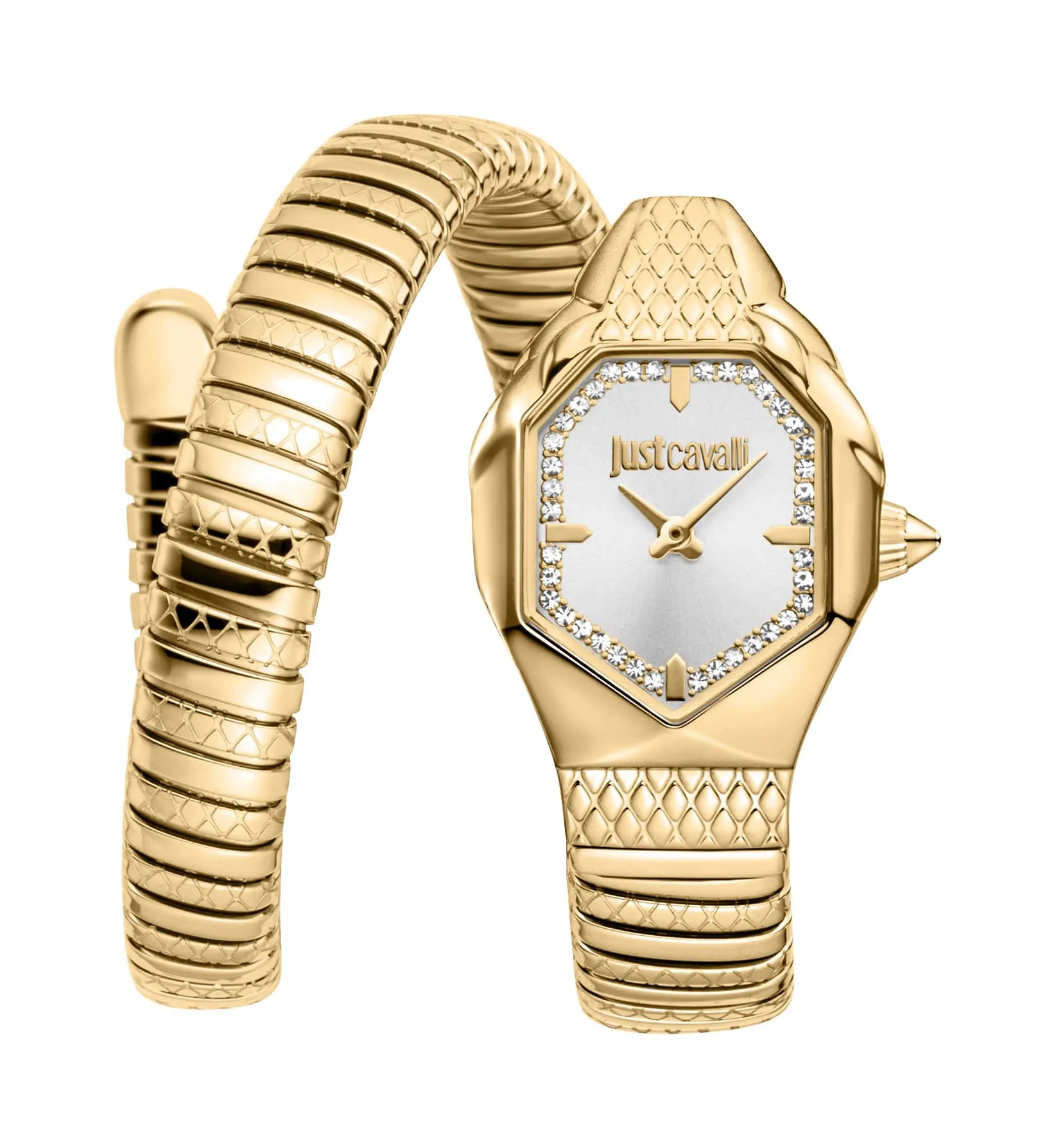 Just CAVALLI Women Watch, Gold Color Case, Silver Dial, Gold Color Metal Bracelet, 2 Hands, 3 Atm sold by Zulily product image thumbnail 3
