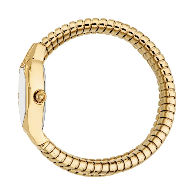 Just CAVALLI Women Watch, Gold Color Case, Silver Dial, Gold Color Metal Bracelet, 2 Hands, 3 Atm made by Just Cavalli