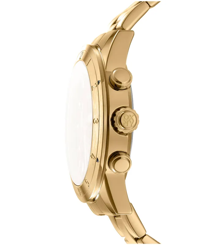 Dkny Men Watch, Gold Color Case, Black Dial, Gold Color Metal Bracelet, Chronograph, 10 Atm made by DKNY
