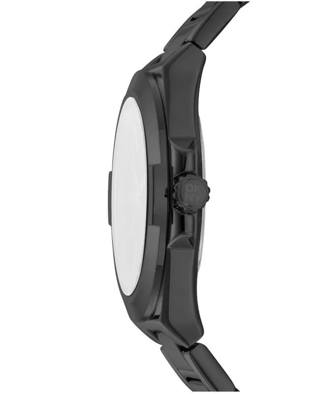 Dkny Men Watch, Black Color Case, Black Dial, Black Color Metal Bracelet, 3 Hands Date, 10 Atm made by DKNY