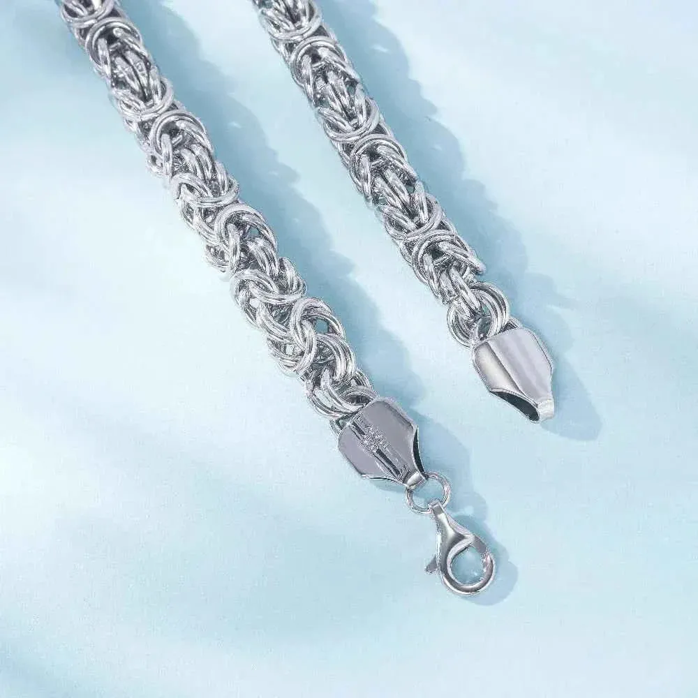 S925 Sterling Silver Byzantine Emperor Chain Bracelet sold by Zulily product image thumbnail 4