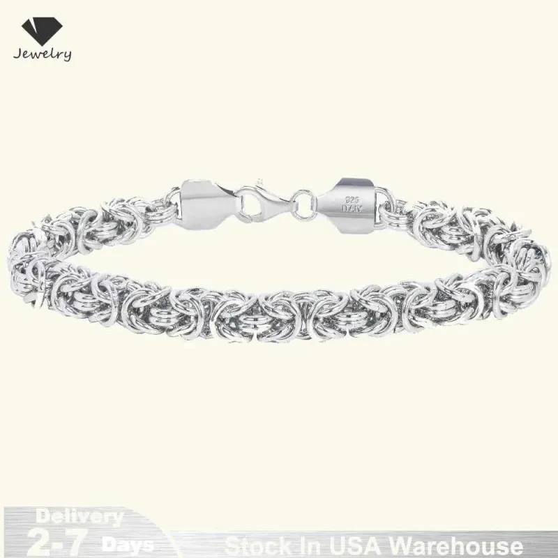 S925 Sterling Silver Byzantine Emperor Chain Bracelet made by Zulily