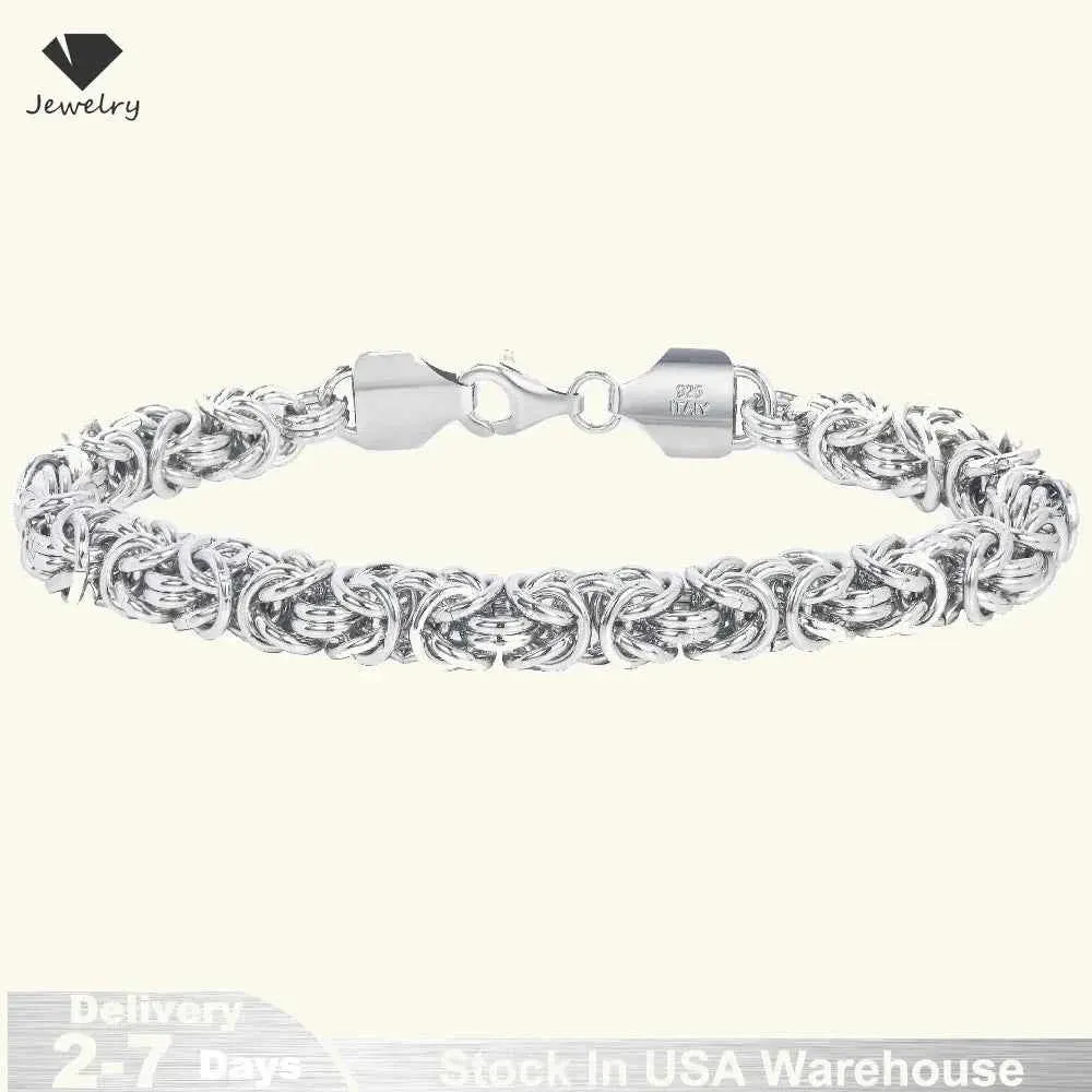 S925 Sterling Silver Byzantine Emperor Chain Bracelet sold by Zulily