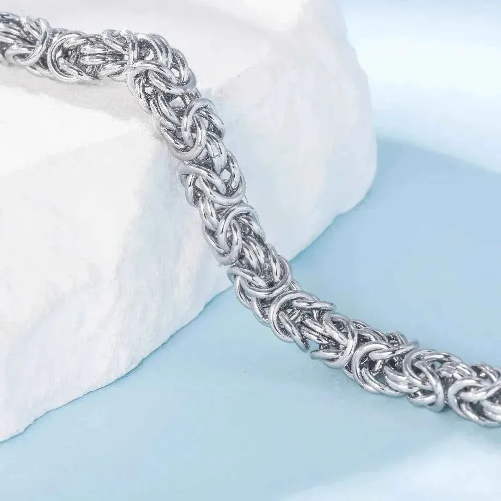 S925 Sterling Silver Byzantine Emperor Chain Bracelet sold by Zulily product image thumbnail 3