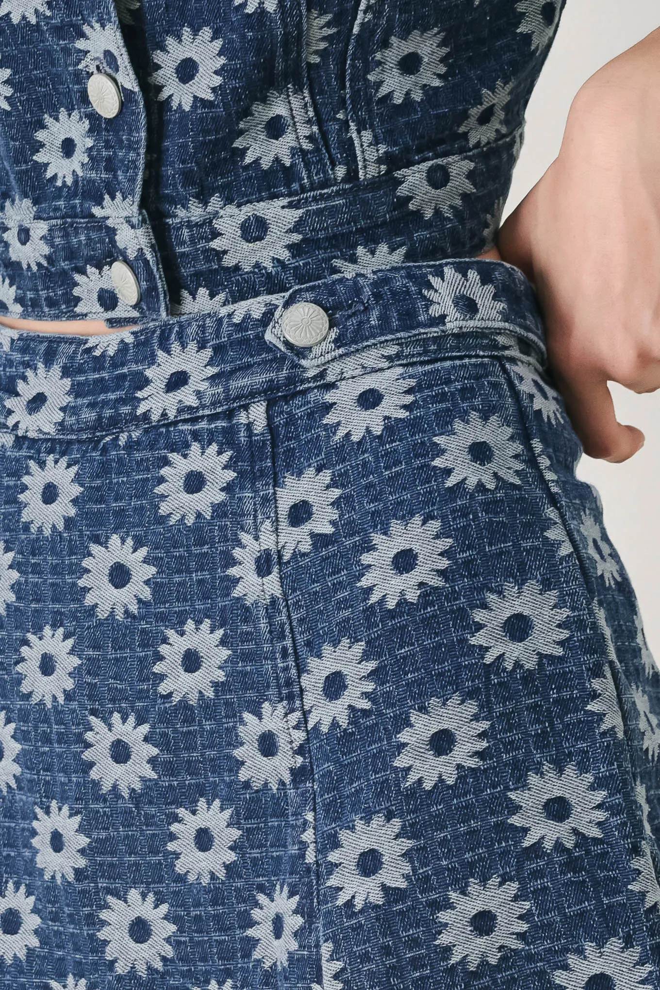 Sweet Daisy Woven Jacquard Denim Skort sold by Zulily product image thumbnail 4