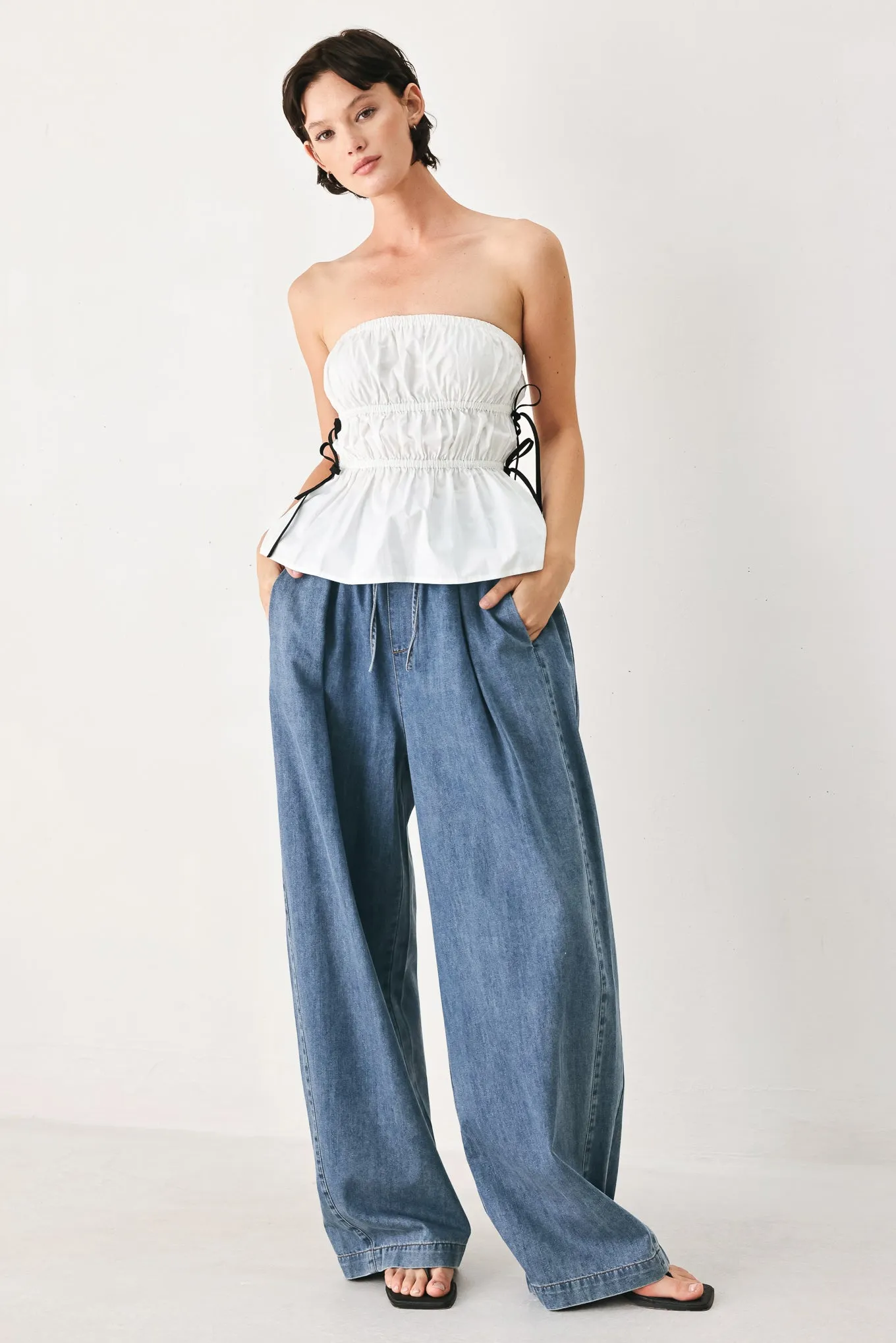 Relaxed Retreat Denim Pants sold by Zulily product image thumbnail 2