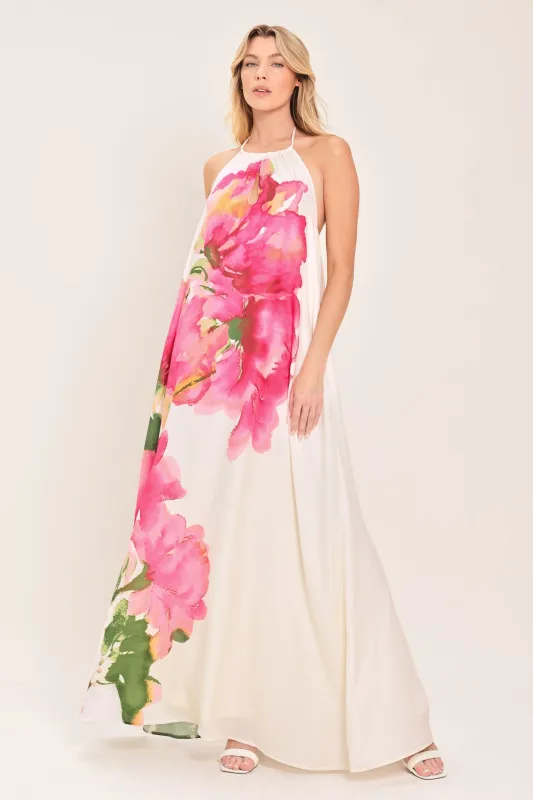 Whispering Rose Woven Maxi Dress made by Flying Tomato
