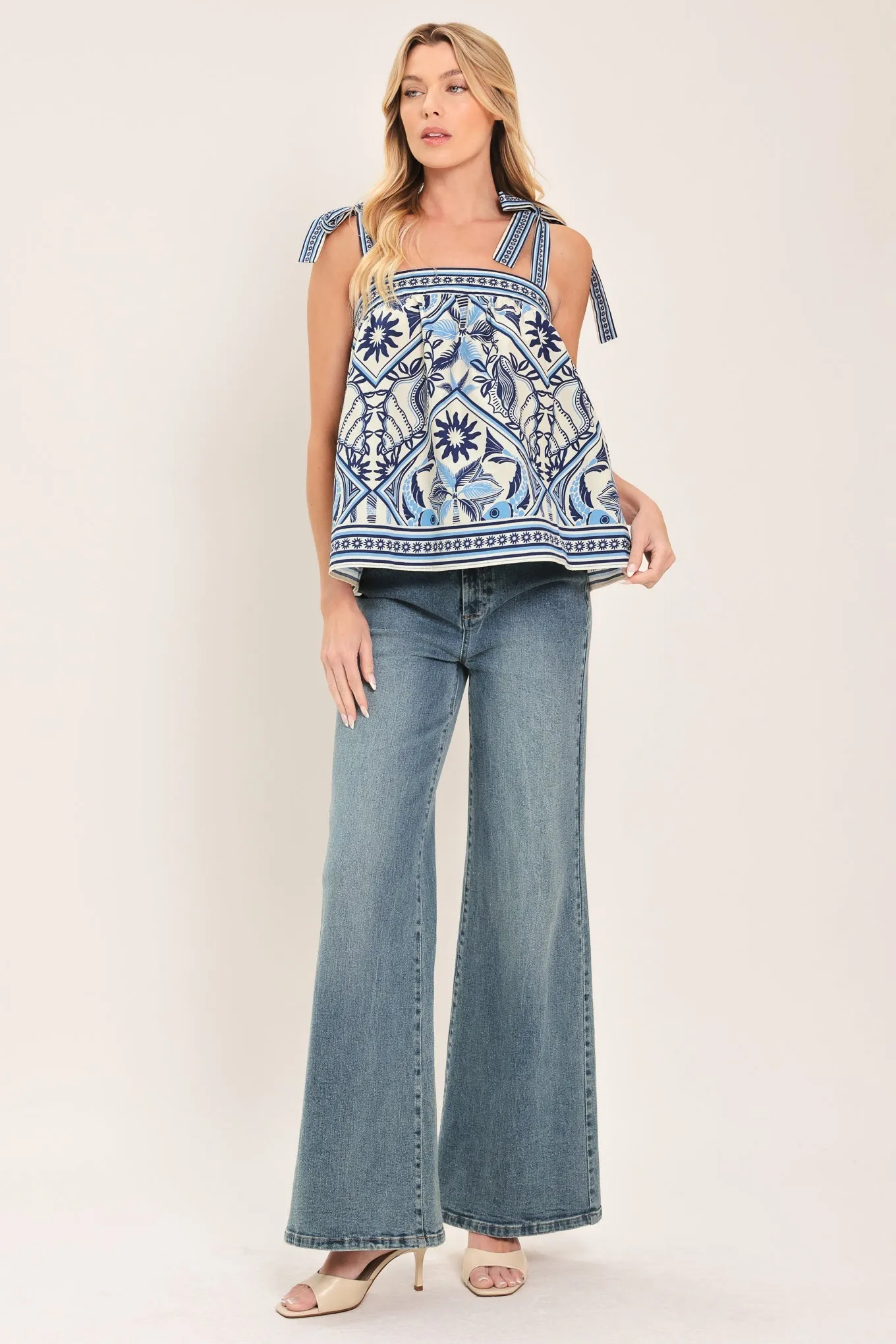 Capri Coast Tie-strap Woven Top sold by Zulily product image thumbnail 3